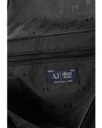 Черная кожаная сумка через плечо от Armani Jeans