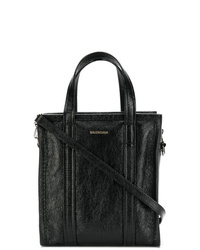 Черная кожаная сумка через плечо от Balenciaga