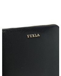 Черная кожаная сумка через плечо от Furla