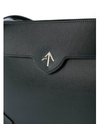 Черная кожаная сумка через плечо от Manu Atelier
