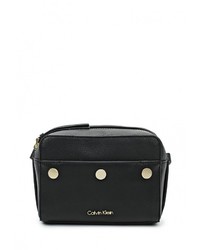 Черная кожаная сумка через плечо от Calvin Klein Jeans
