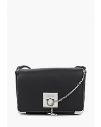 Черная кожаная сумка через плечо от Calvin Klein