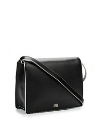 Черная кожаная сумка через плечо от Cavalli Class