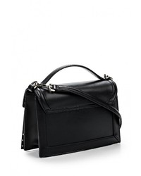 Черная кожаная сумка через плечо от Cavalli Class