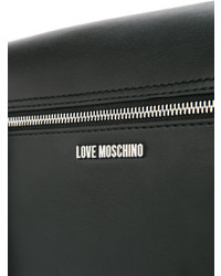 Черная кожаная сумка через плечо от Love Moschino