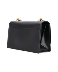 Черная кожаная сумка через плечо от Balmain