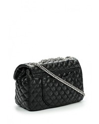 Черная кожаная сумка через плечо от Diva