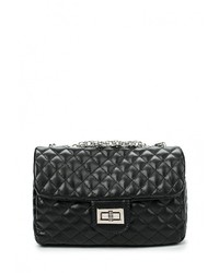 Черная кожаная сумка через плечо от Diva