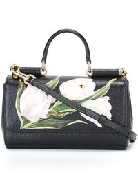 Черная кожаная сумка через плечо от Dolce & Gabbana