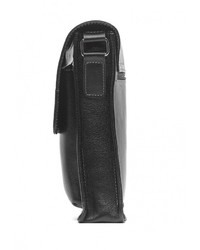 Черная кожаная сумка через плечо от Duffy