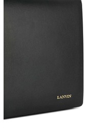 Черная кожаная сумка через плечо от Lanvin