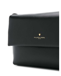 Черная кожаная сумка через плечо от Philippe Model