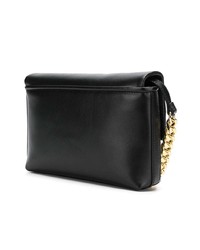 Черная кожаная сумка через плечо от Philippe Model