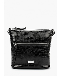Черная кожаная сумка через плечо от Franchesco Mariscotti