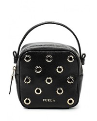 Черная кожаная сумка через плечо от Furla