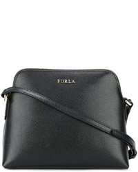 Черная кожаная сумка через плечо от Furla