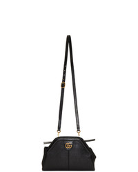 Черная кожаная сумка через плечо от Gucci