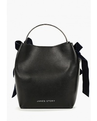 Черная кожаная сумка через плечо от Jane's Story