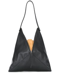 Черная кожаная сумка через плечо от Jil Sander