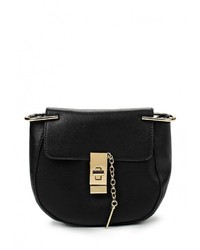 Черная кожаная сумка через плечо от Johnny