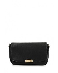 Черная кожаная сумка через плечо от Johnny