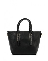 Черная кожаная сумка через плечо от Johnny