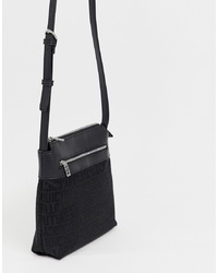 Черная кожаная сумка через плечо от Juicy Couture