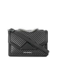 Черная кожаная сумка через плечо от Karl Lagerfeld