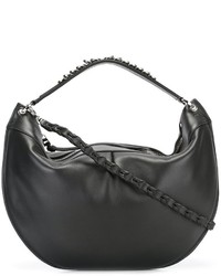 Черная кожаная сумка через плечо от Loewe