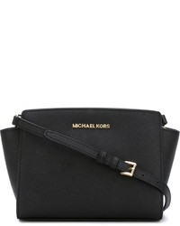 Черная кожаная сумка через плечо от MICHAEL Michael Kors