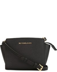 Черная кожаная сумка через плечо от MICHAEL Michael Kors