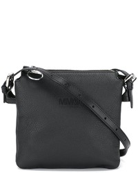 Черная кожаная сумка через плечо от MM6 MAISON MARGIELA