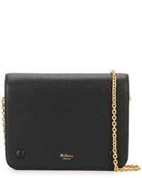 Черная кожаная сумка через плечо от Mulberry