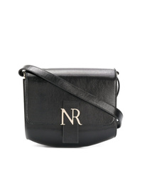 Черная кожаная сумка через плечо от Nina Ricci