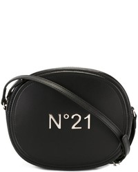 Черная кожаная сумка через плечо от No.21