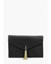 Черная кожаная сумка через плечо от Olga Berg