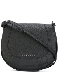 Черная кожаная сумка через плечо от Orciani