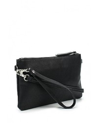 Черная кожаная сумка через плечо от Pieces
