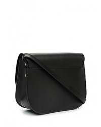 Черная кожаная сумка через плечо от Pieces