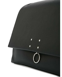 Черная кожаная сумка через плечо от Jil Sander
