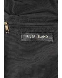 Черная кожаная сумка через плечо от River Island