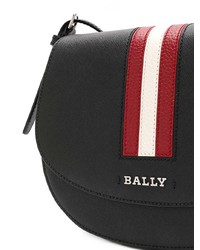 Черная кожаная сумка через плечо от Bally