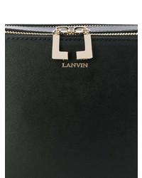 Черная кожаная сумка через плечо от Lanvin