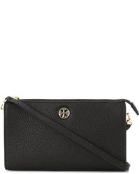 Черная кожаная сумка через плечо от Tory Burch