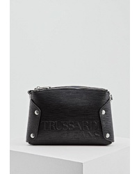 Черная кожаная сумка через плечо от Trussardi Jeans