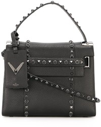 Черная кожаная сумка через плечо от Valentino Garavani