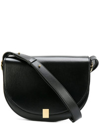 Черная кожаная сумка через плечо от Victoria Beckham
