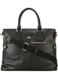 Черная кожаная сумка через плечо от Vivienne Westwood