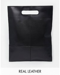 Женская черная кожаная сумка от Asos