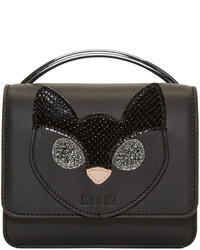 Женская черная кожаная сумка от MSGM